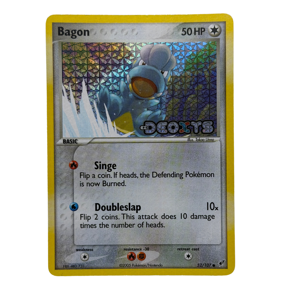 Pokémon TCG: Bagon 52/107 EX Deoxys Reverse Holo Rare LP