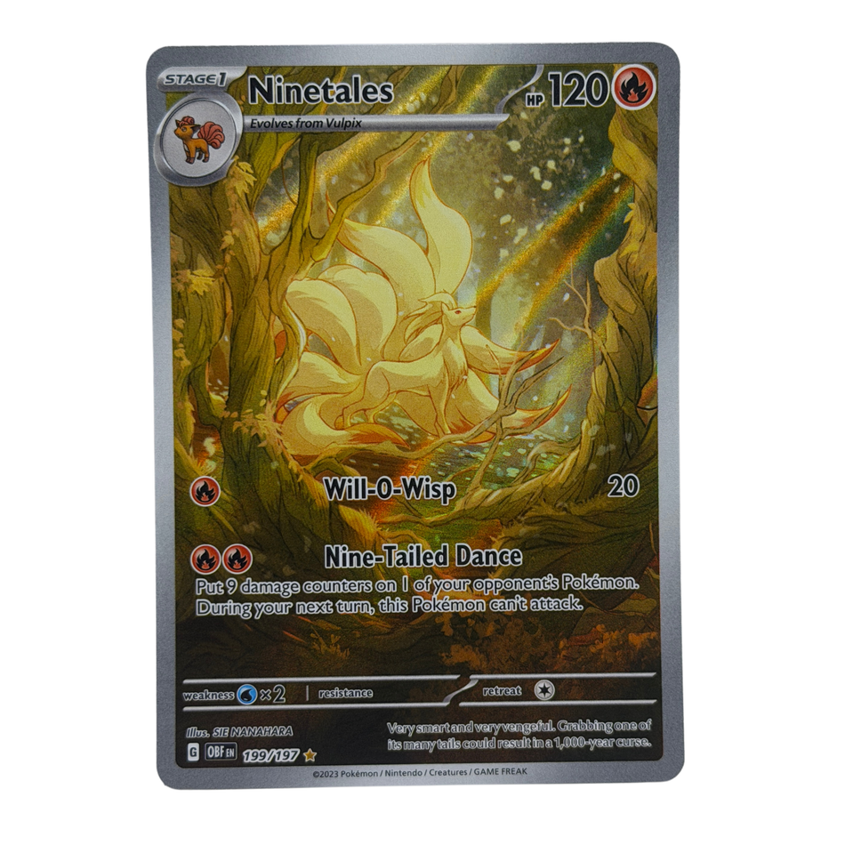 Pokemon TCG: Ninetales Obsidian Flames #199/197 Illustration Rare NM