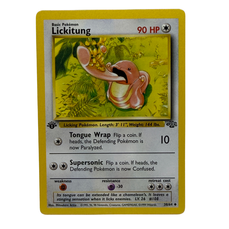 Pokemon TCG: Lickitung 38/64 1st Edition Jungle Set Vintage 1999 LP/NM