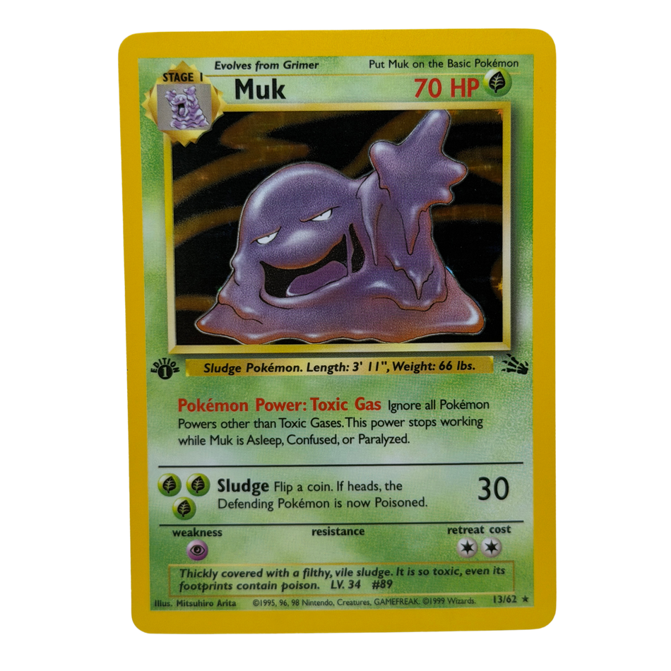 Pokémon TCG: Muk 13/62 1st Edition Holo NM