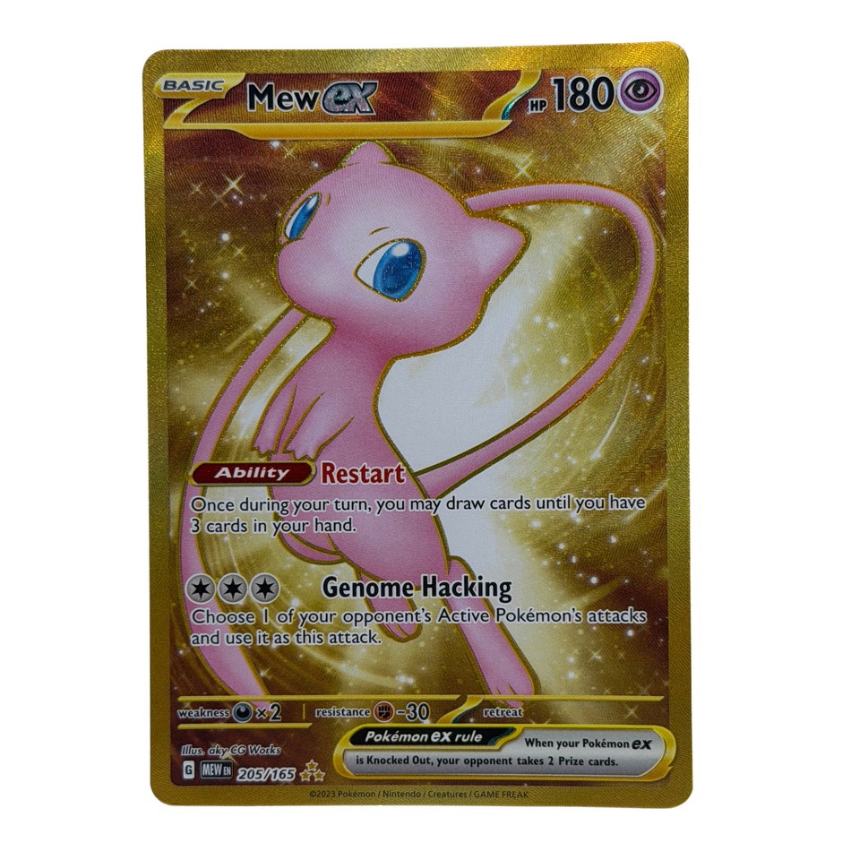 Pokémon TCG: Mew EX 205/165 Scarlet & Violet 151 Gold Hyper Rare NM