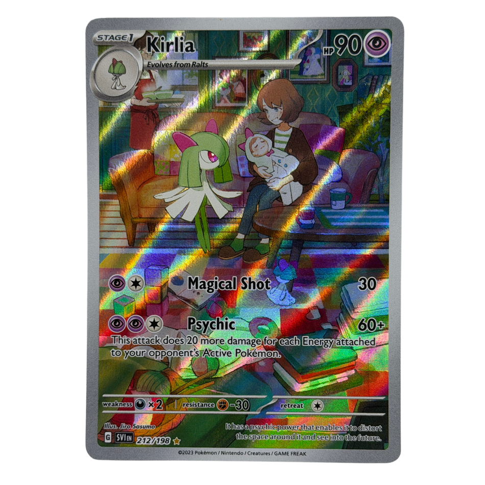 Pokémon TCG: Kirlia 212/198 SV01 Scarlet & Violet Base Illustration Rare Full Art Holo 90 NM