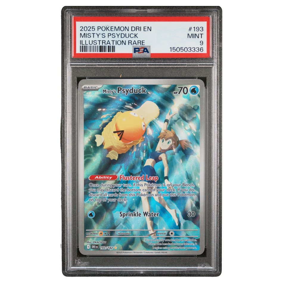 2025 DRI EN-DESTINED RIVALS ILLUSTRATION RARE #193 MISTY'S PSYDUCK PSA 9