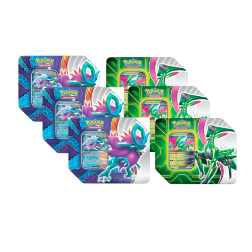 Pokémon TCG: Paradox Clash (Walking Wake ex / Iron Leaves ex) 6-Tin Case