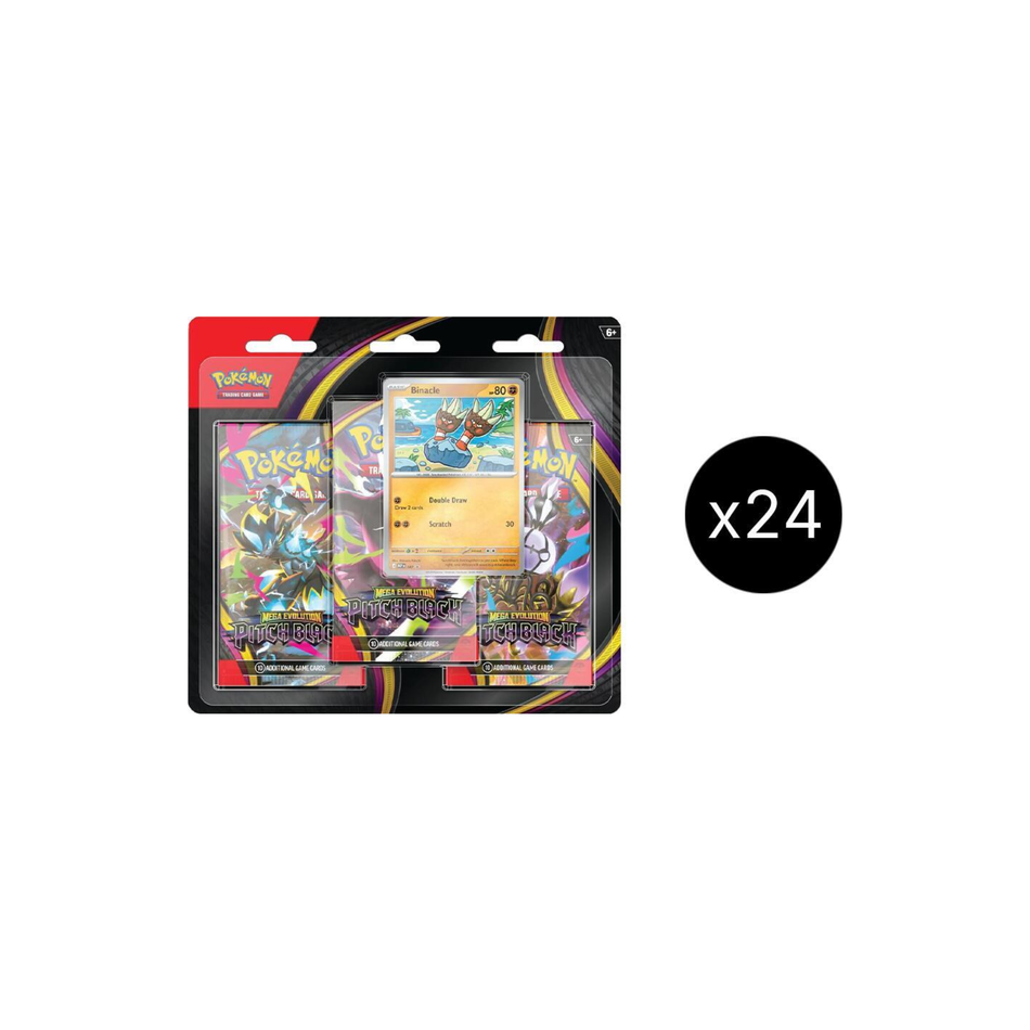 Pokémon TCG: Mega Evolution: Pitch Black 3-Pack Blister Case (24 Ct)