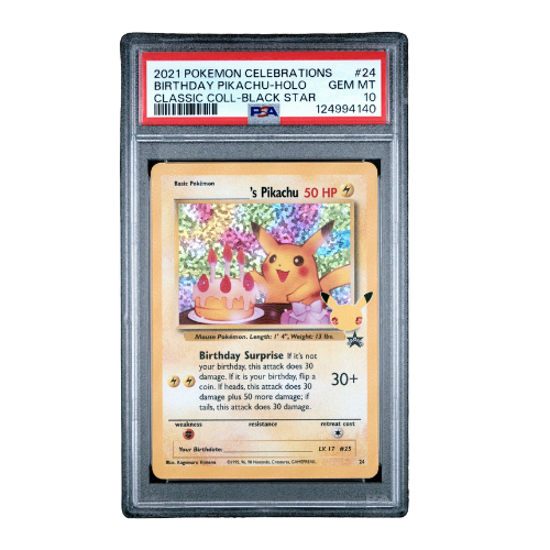 Pokémon TCG: 2021 Celebrations Birthday Pikachu Holo #24 PSA 10
